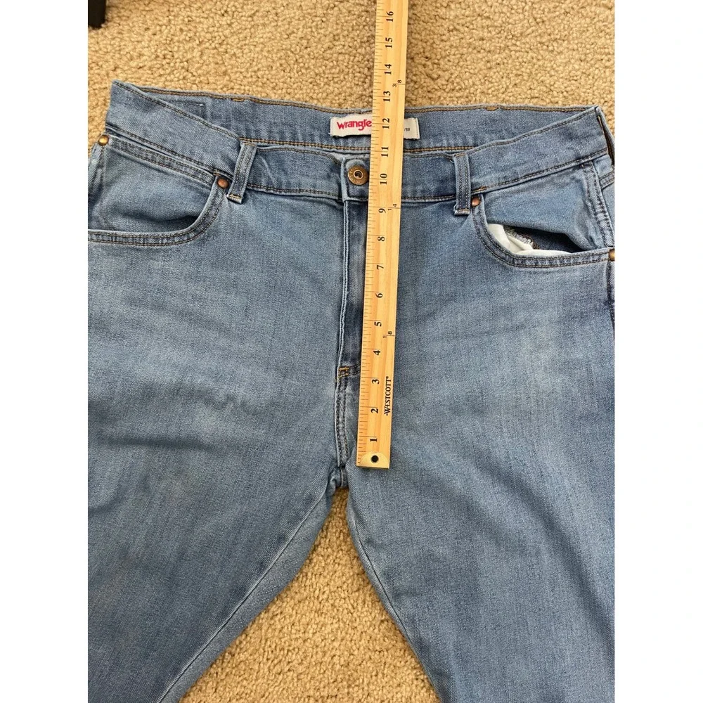 Wrangler Slim Straight‎ Jeans Mens 36x30 Blue Medium Wash 10MGW88AL Excellent